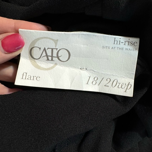 NWT  BLACK Hi-Rise Flare Pants  Career/Professional/Office 18/20 PETITE   #O - Picture 7 of 10